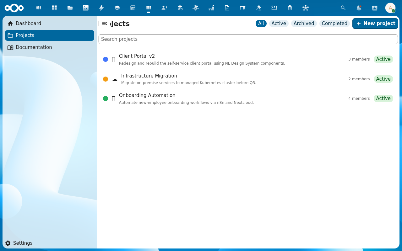 Project settings sidebar — Details tab